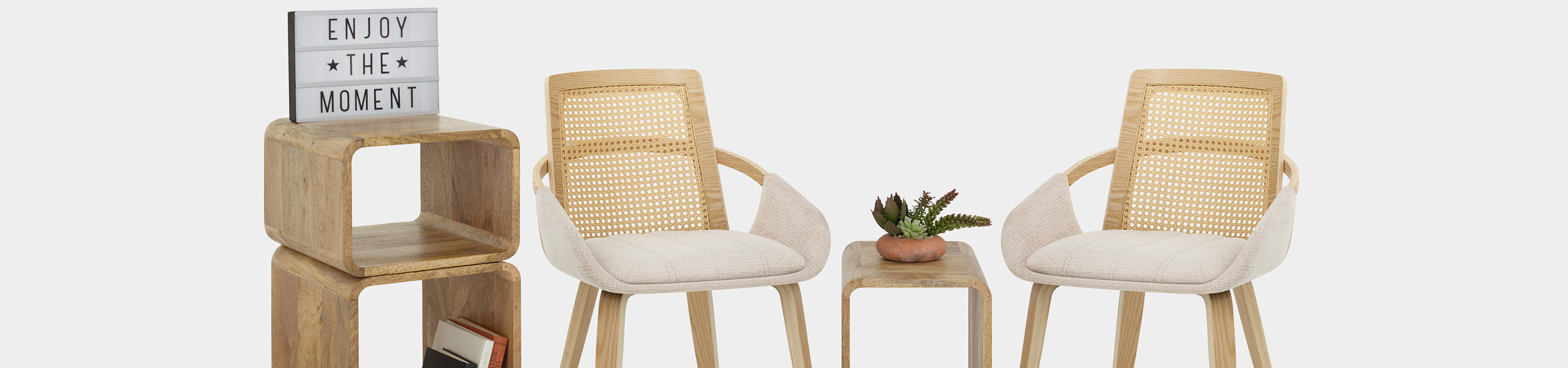 Cleveland Dining Chair Beige Fabric Video Banner