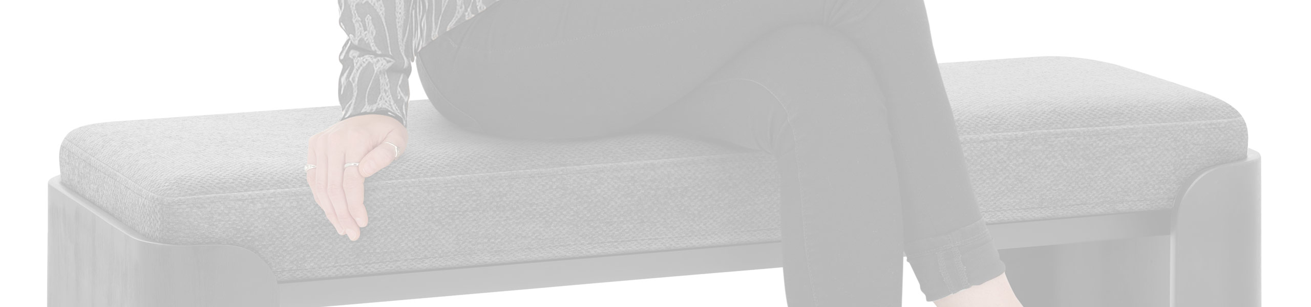 Clifton Wooden Bench Charcoal Fabric Review Banner