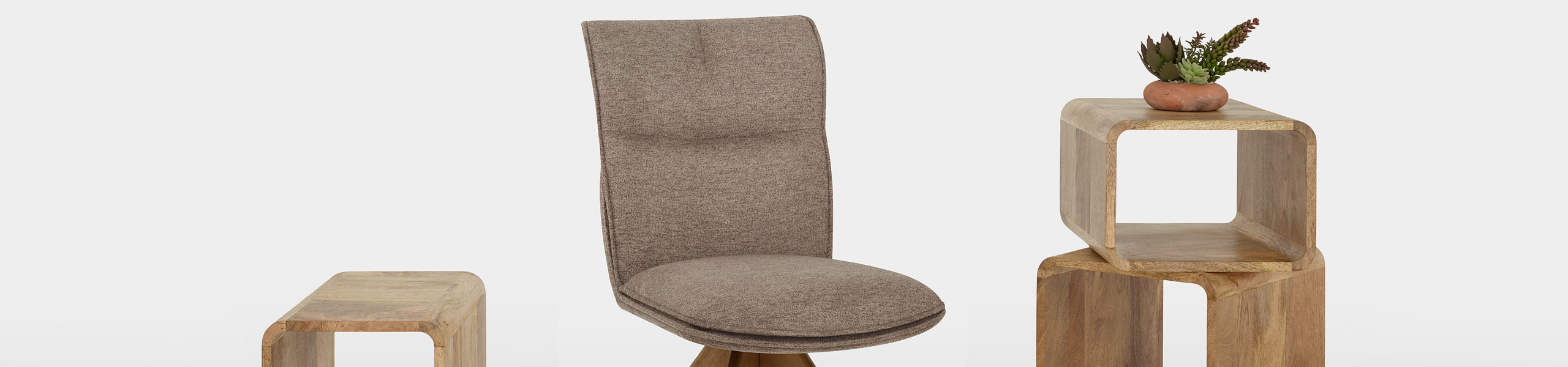 Cody Wooden Dining Chair Brown Fabric Video Banner