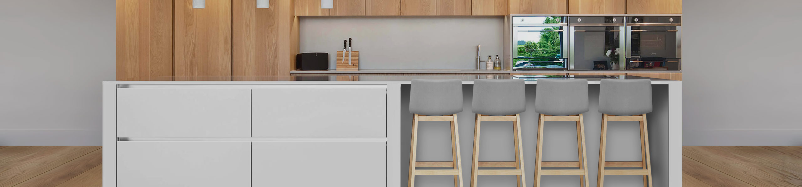 Colt Oak Stool Grey Velvet Video Banner