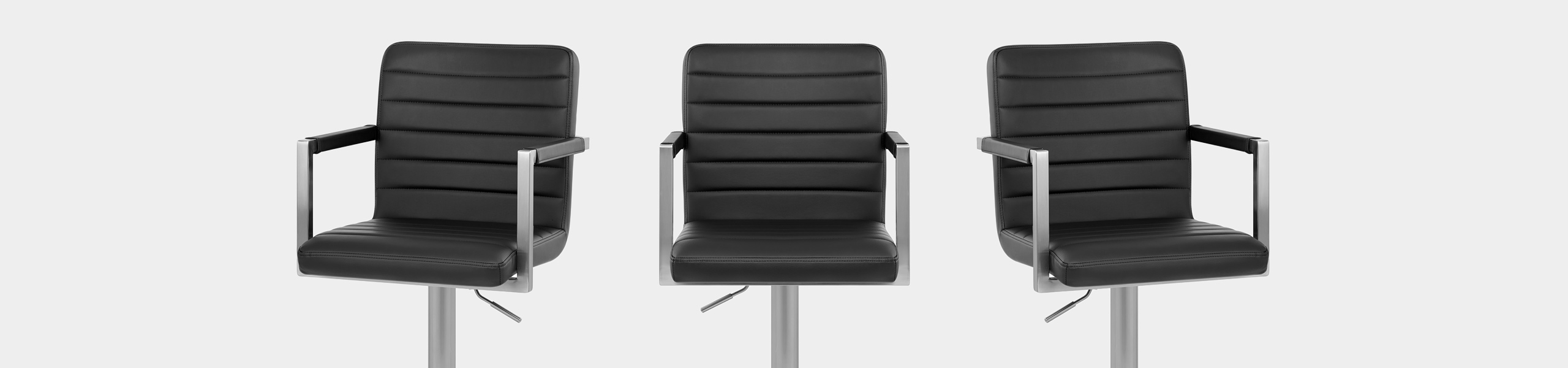 Como Brushed Steel Stool Black Video Banner