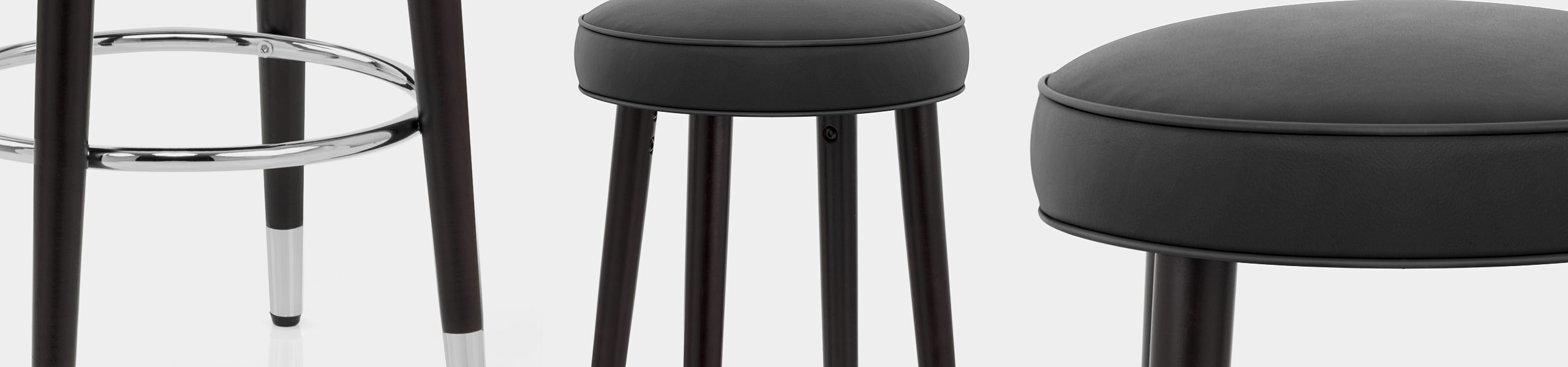 Conrad Bar Stool Black Leather Video Banner