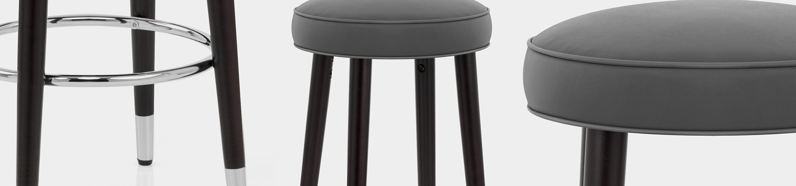 Conrad Bar Stool Grey Leather Video Banner