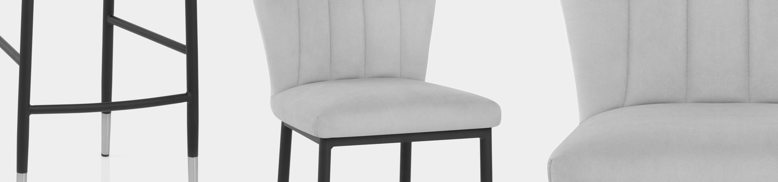 Coral Bar Stool Grey Velvet Video Banner