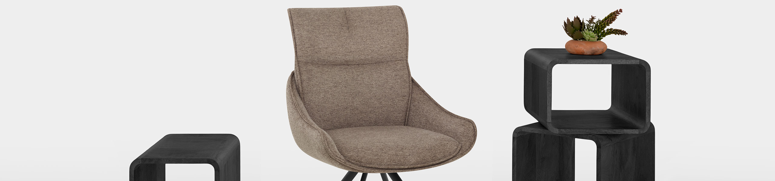Creed Dining Chair Brown Fabric Video Banner