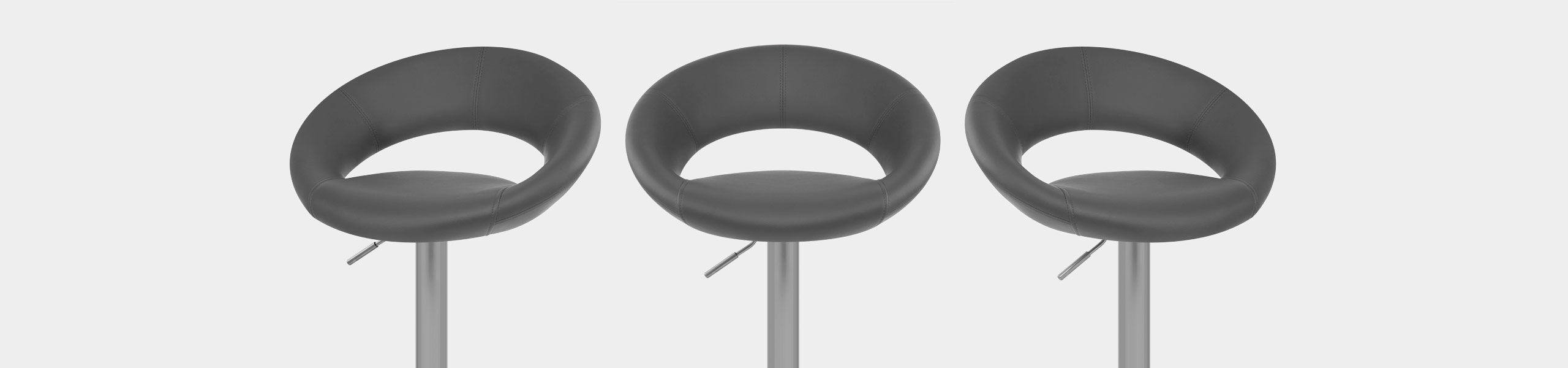 Brushed Crescent Stool Grey Video Banner