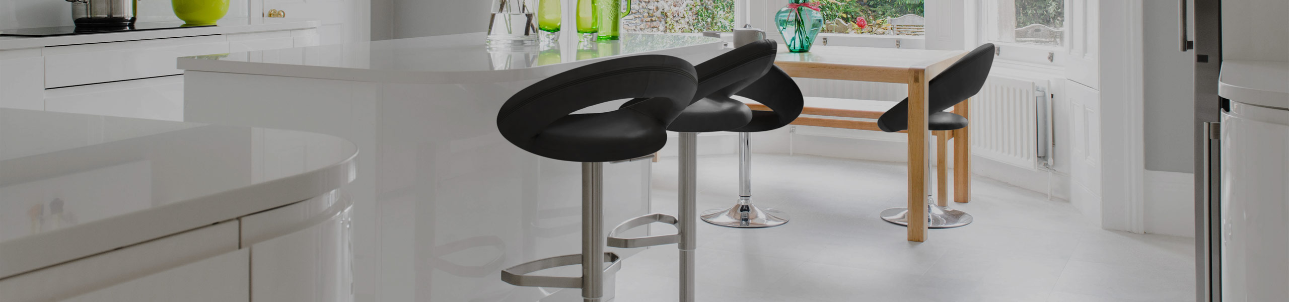 Brushed Crescent Stool Black Video Banner