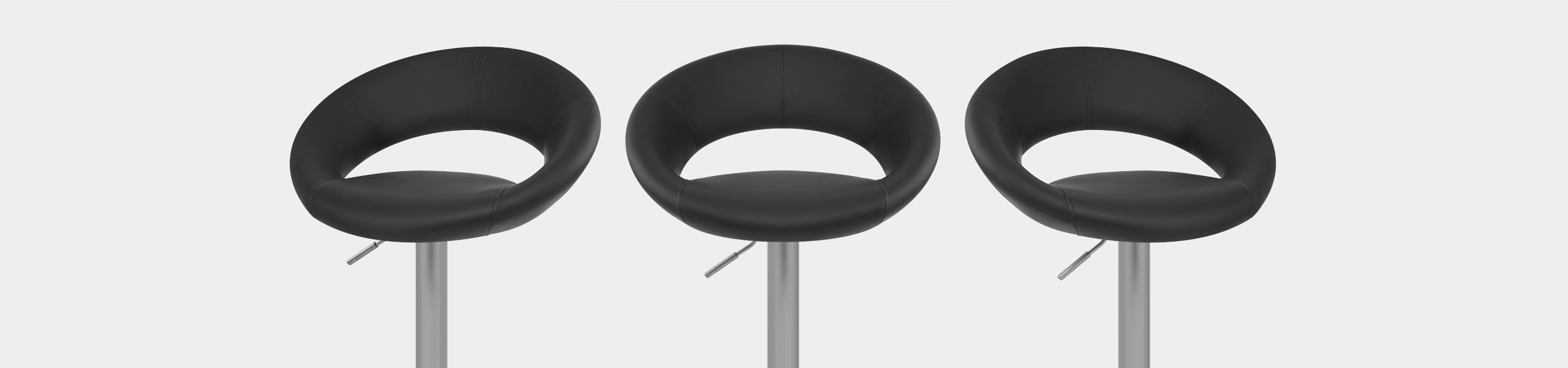 Brushed Crescent Stool Black Video Banner