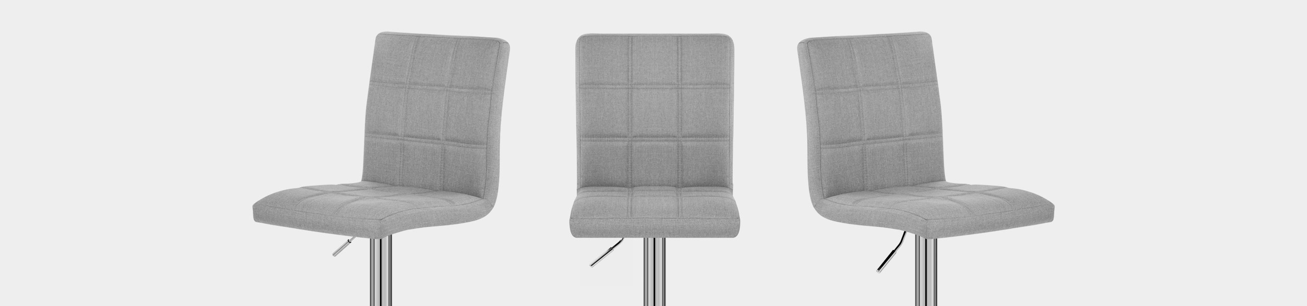 Criss Cross Bar Stool Grey Fabric Video Banner