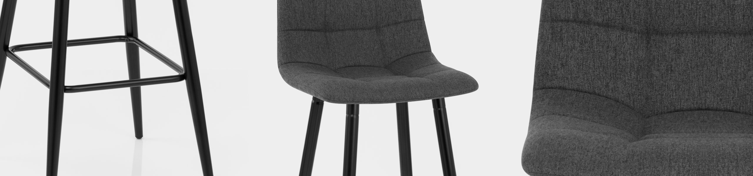 Croft High Bar Stool Charcoal Fabric Video Banner