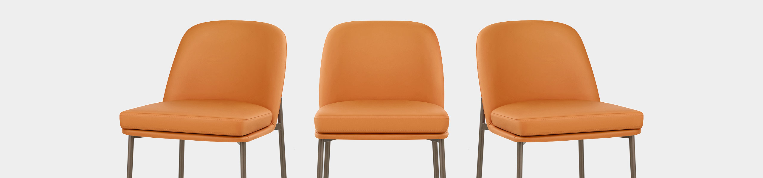 Cruz Real Leather Stool Orange Video Banner