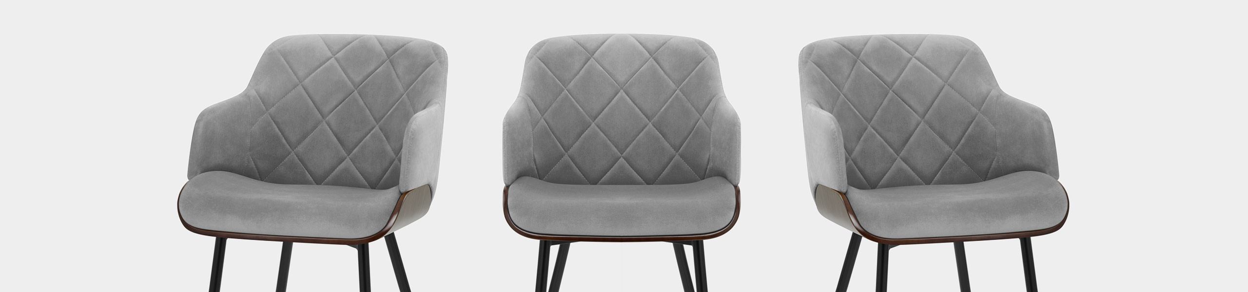 Dakota Dining Chair Grey Velvet Video Banner