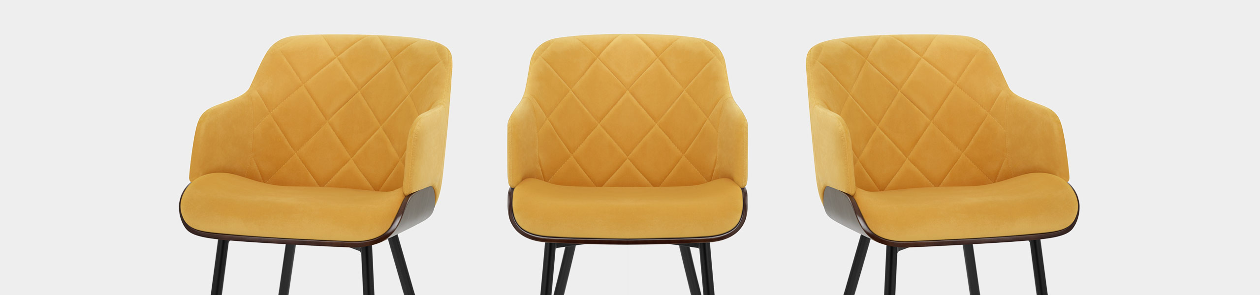 Dakota Dining Chair Mustard Velvet Video Banner