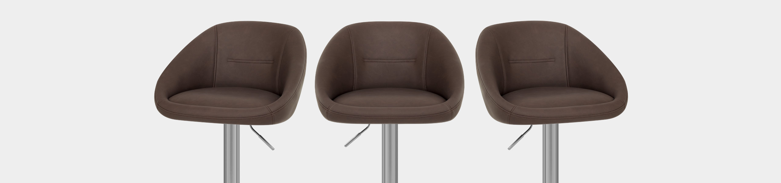 Decco Brushed Bar Stool Brown Video Banner