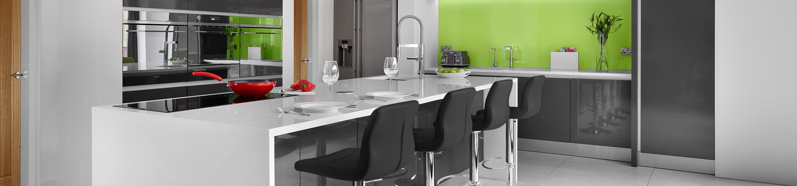Deluxe Paradis Leather Chrome Stool Black Video Banner