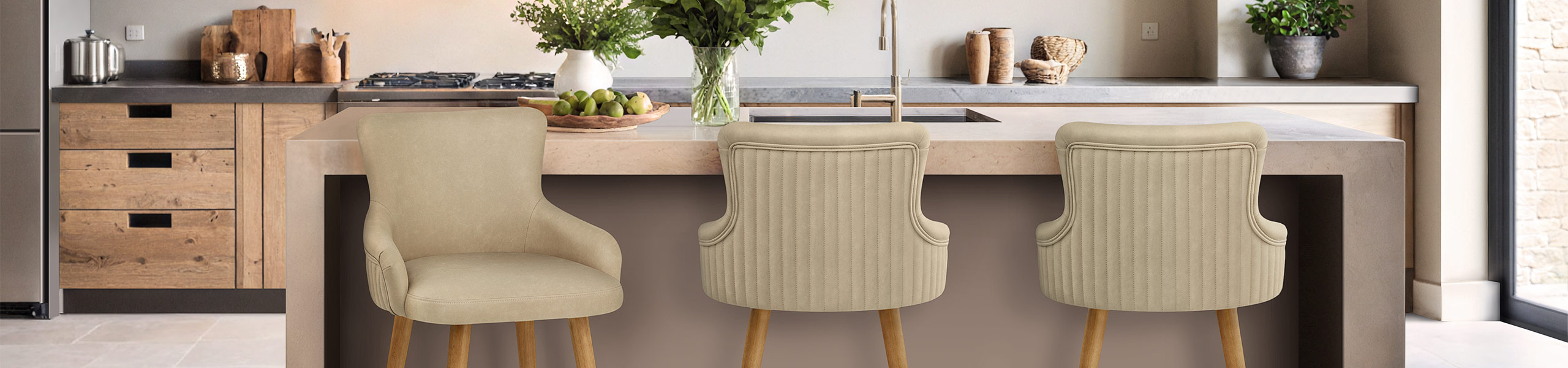 Diablo Oak Bar Stool Beige Video Banner
