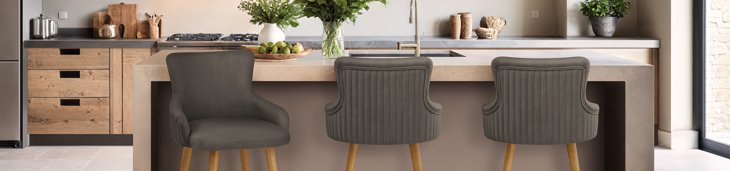 Diablo Oak Bar Stool Grey Video Banner