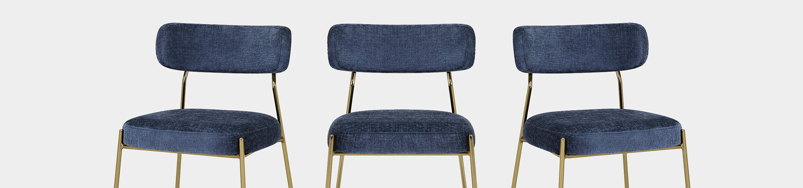 Diana Gold Chair Blue Fabric Video Banner