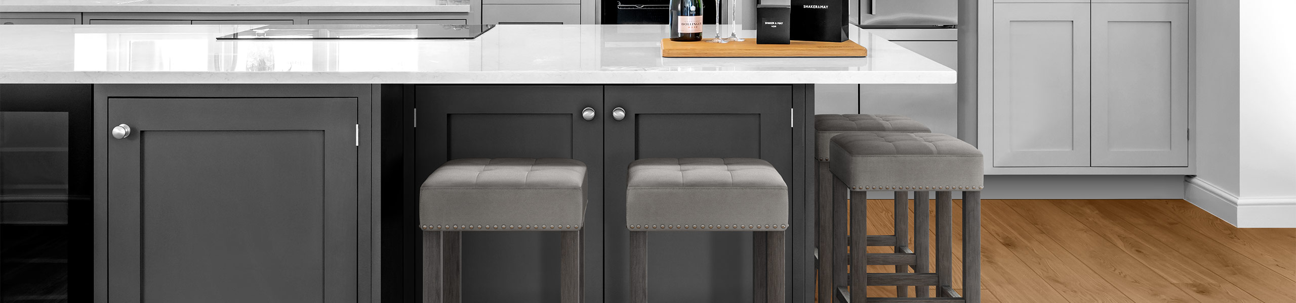 Dove Bar Stool Grey Velvet Video Banner