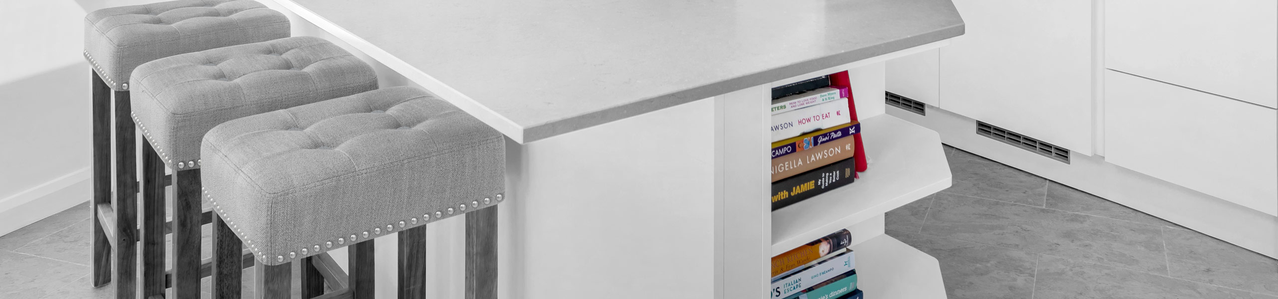 Dove Bar Stool Light Grey Fabric Video Banner