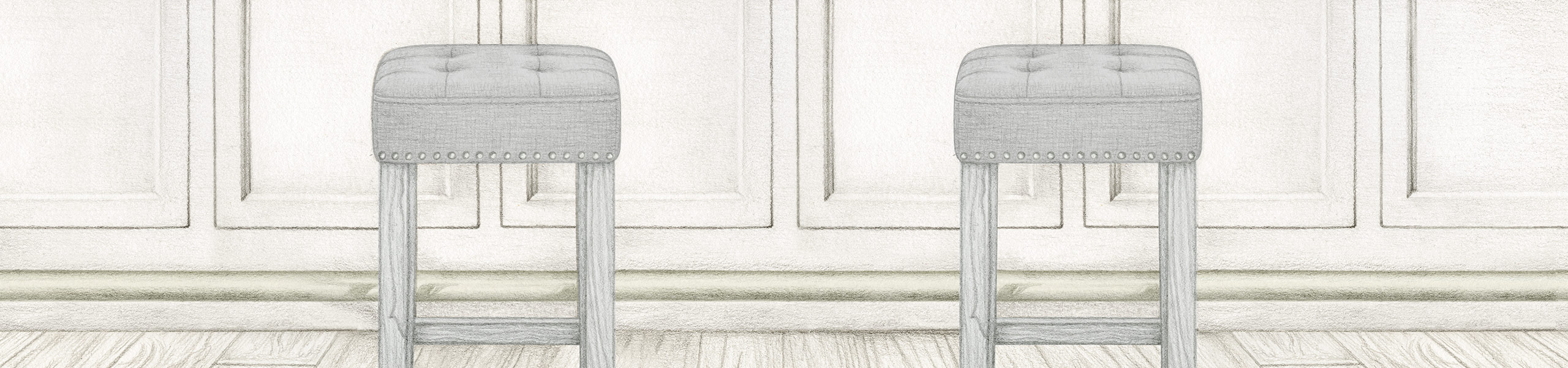 Dove Bar Stool Light Grey Fabric Video Banner