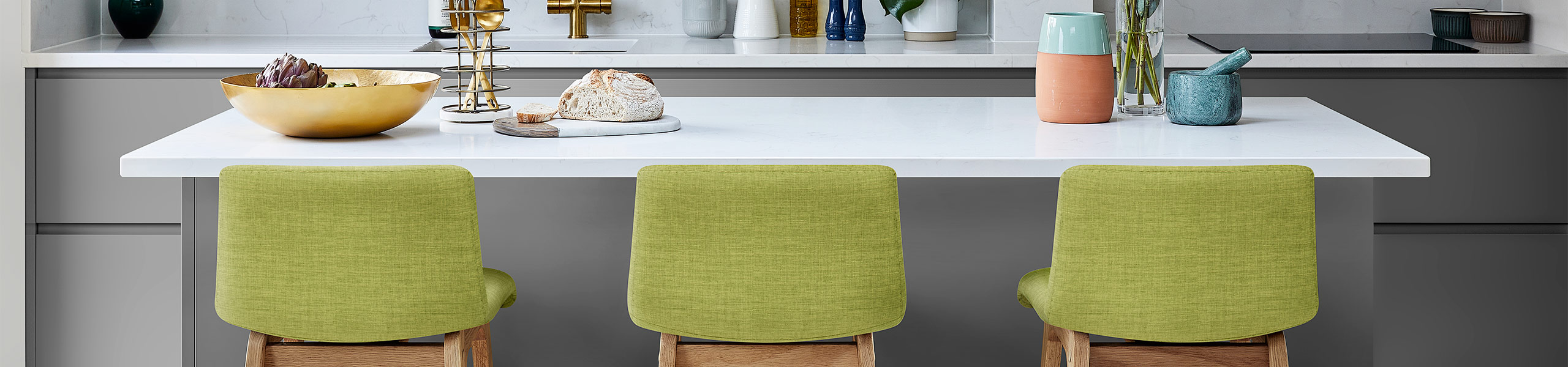 Drift Oak & Green Fabric Stool Video Banner