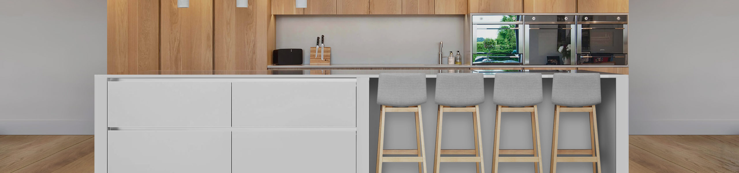 Drift Oak & Light Grey Fabric Stool Video Banner