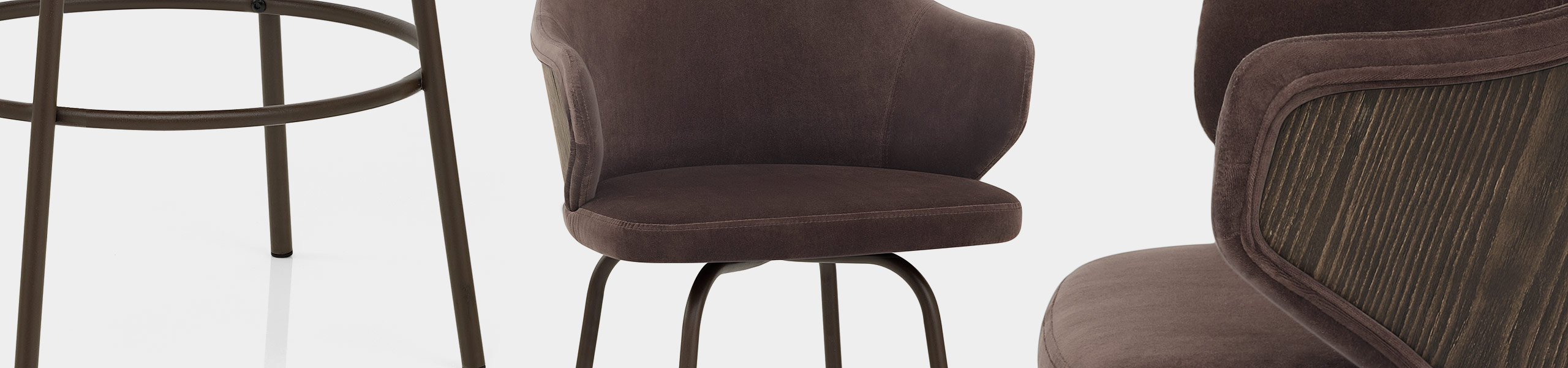 Duke Bar Stool Brown Velvet Video Banner