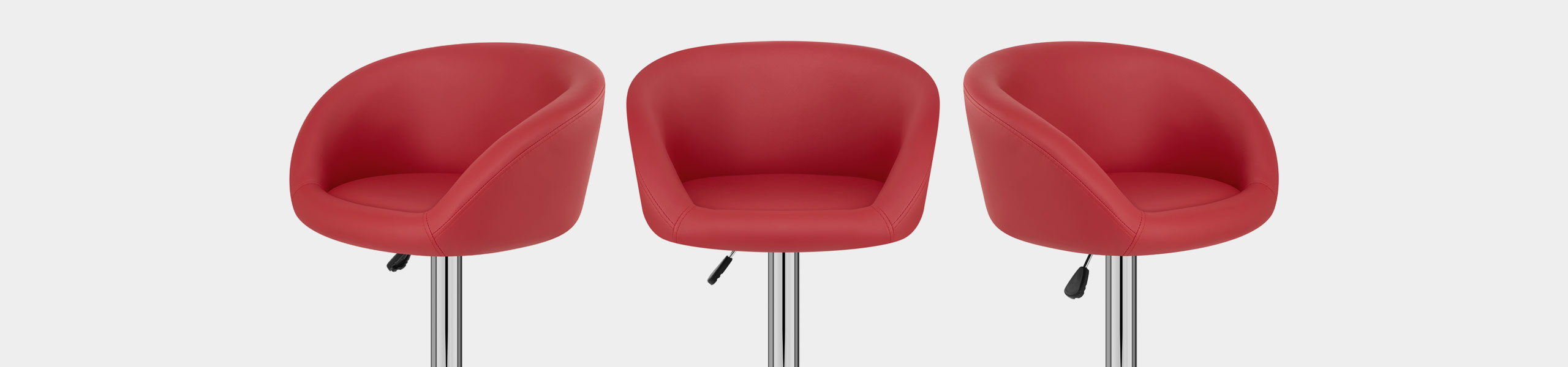 Red Faux Leather Eclipse Stool Video Banner