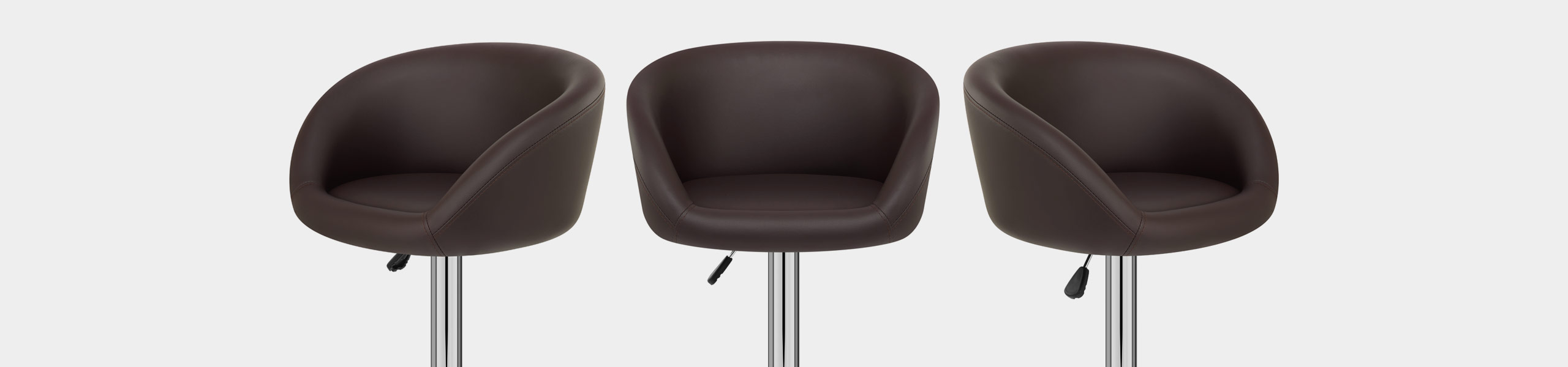 Brown Faux Leather Eclipse Bar Stool Video Banner