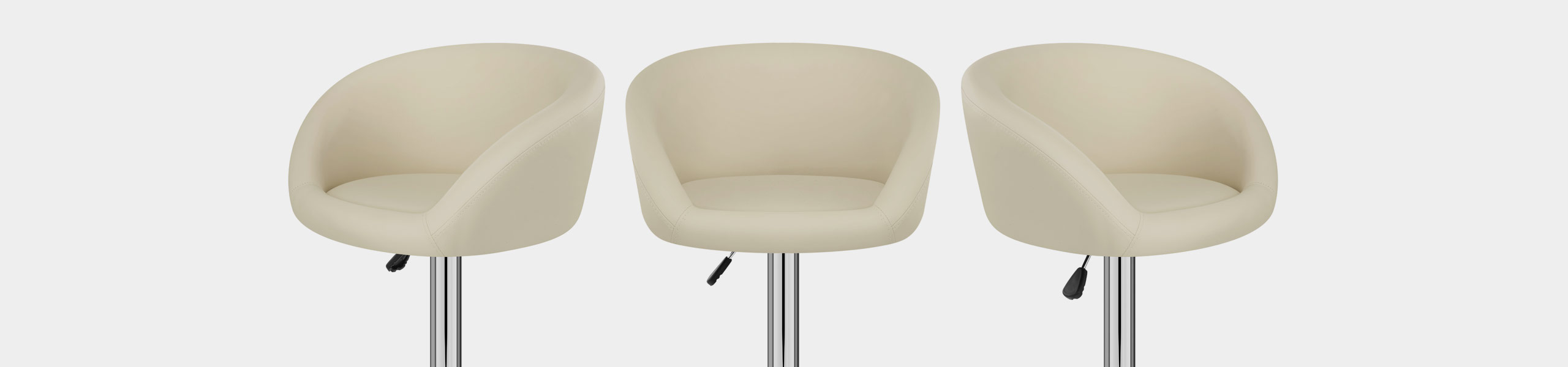 Cream Faux Leather Eclipse Bar Stool Video Banner