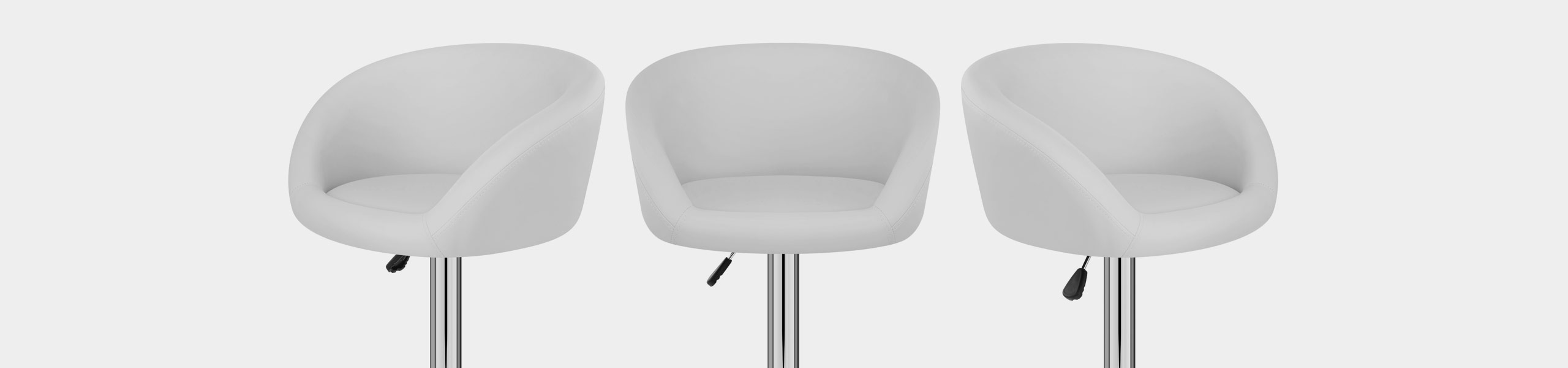 White Faux Leather Eclipse Bar Stool Video Banner