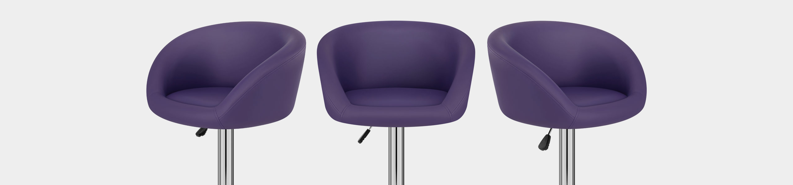 Purple Faux Leather Eclipse Bar Stool Video Banner