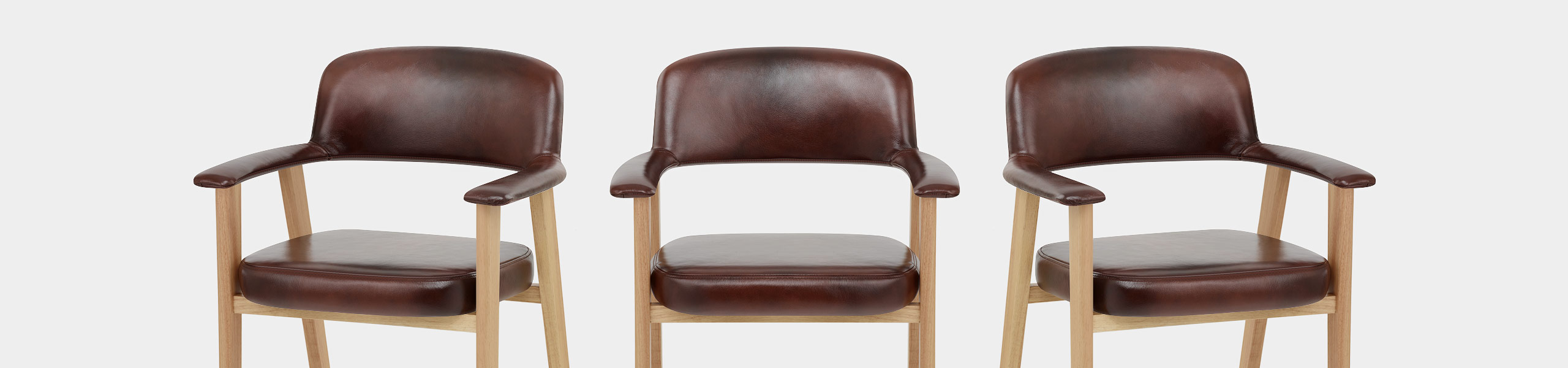 Elba Oak Real Leather Chair Antique Brown Video Banner