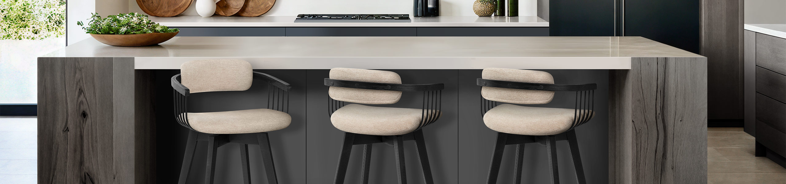 Electra Bar Stool Beige Fabric Video Banner