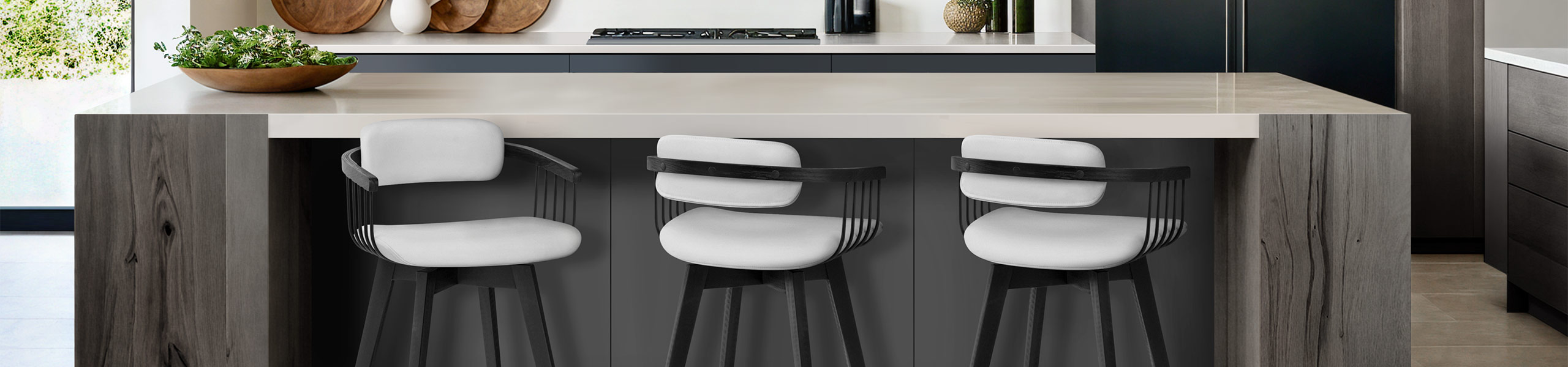 Electra Real Leather Stool White Video Banner