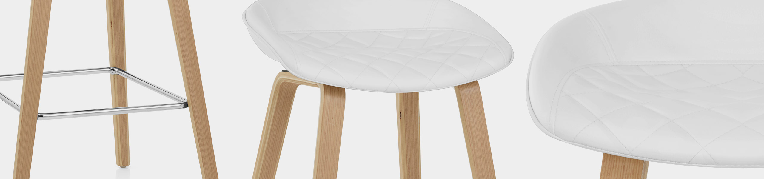 Epic Wooden Stool White Leather Video Banner