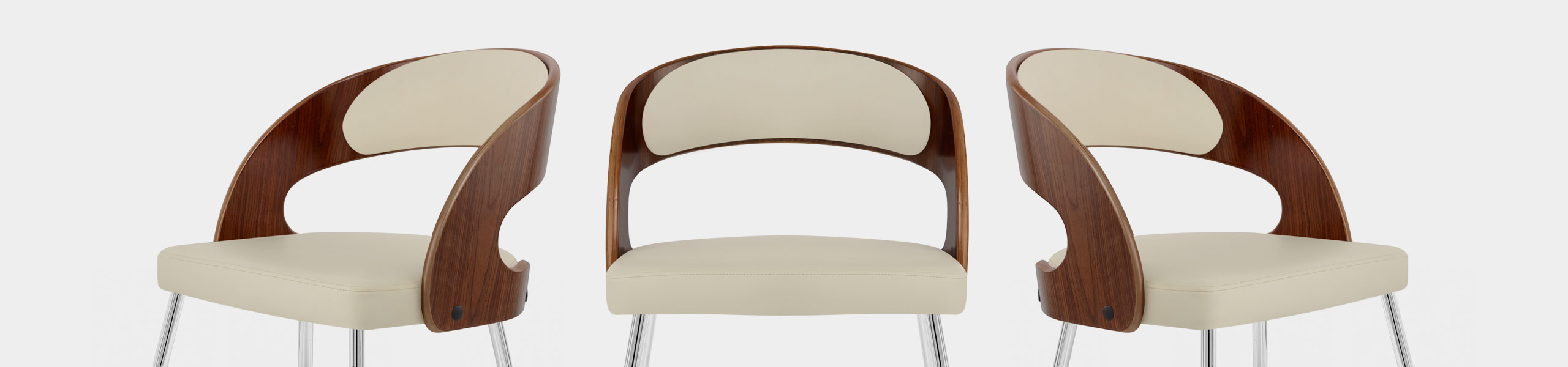 Evans Dining Chair Walnut & Cream Video Banner