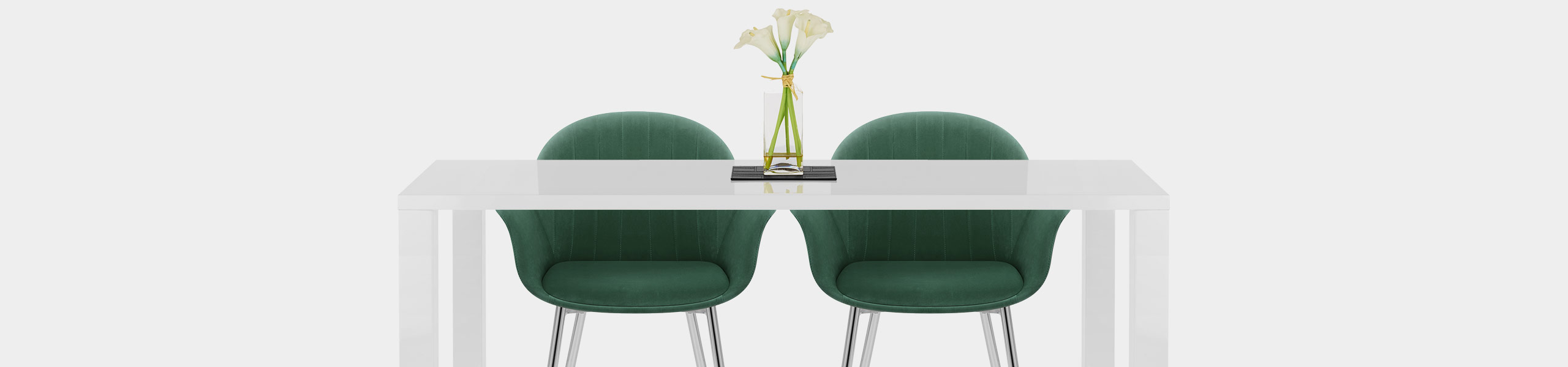 Flare Dining Chair Green Velvet Video Banner