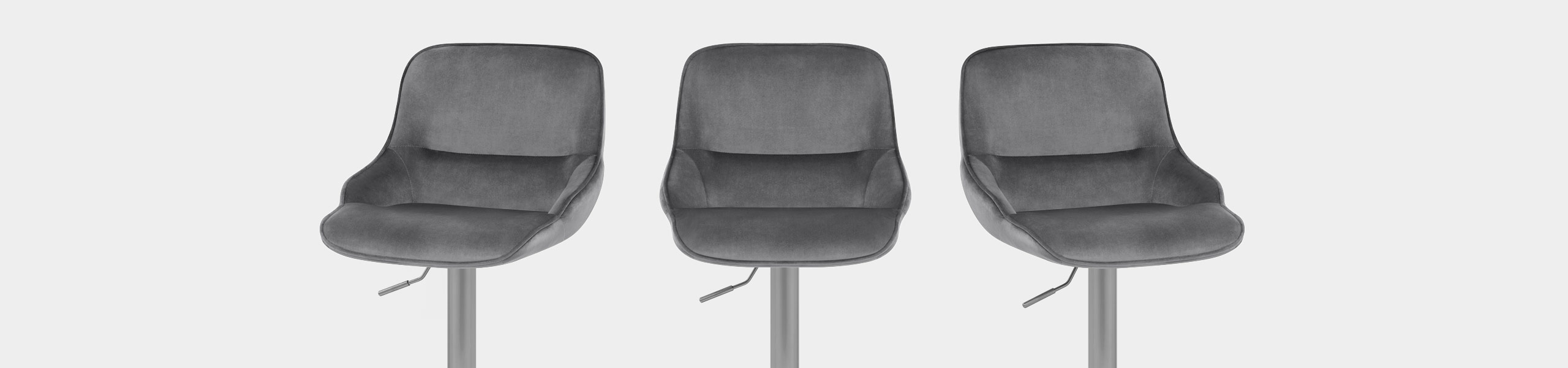 Florida Brushed Stool Grey Velvet Video Banner