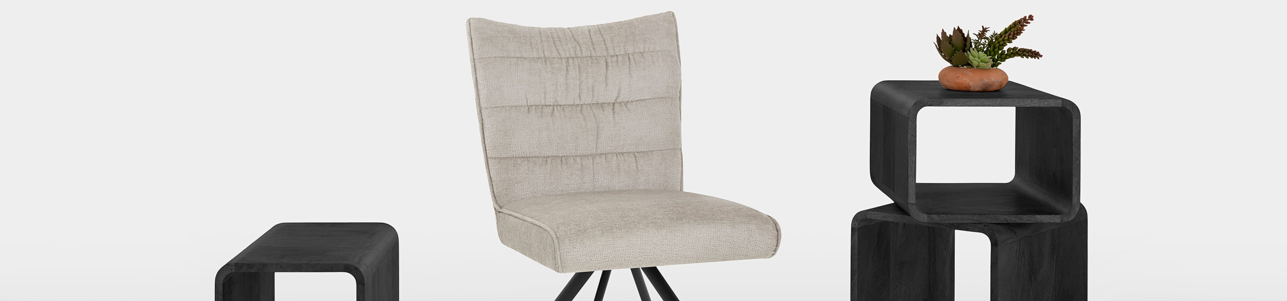 Forte Dining Chair Beige Fabric Video Banner