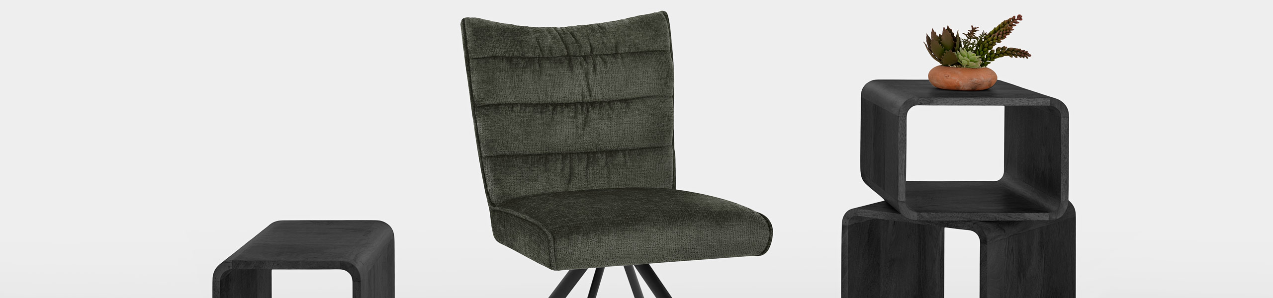 Forte Dining Chair Green Fabric Video Banner