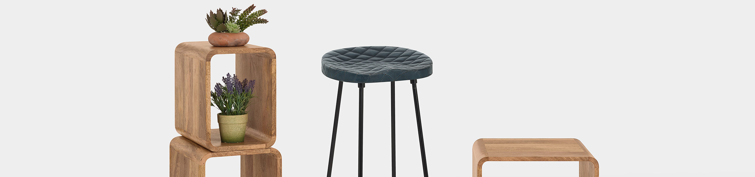 Foundry Industrial Stool Slate Leather Video Banner