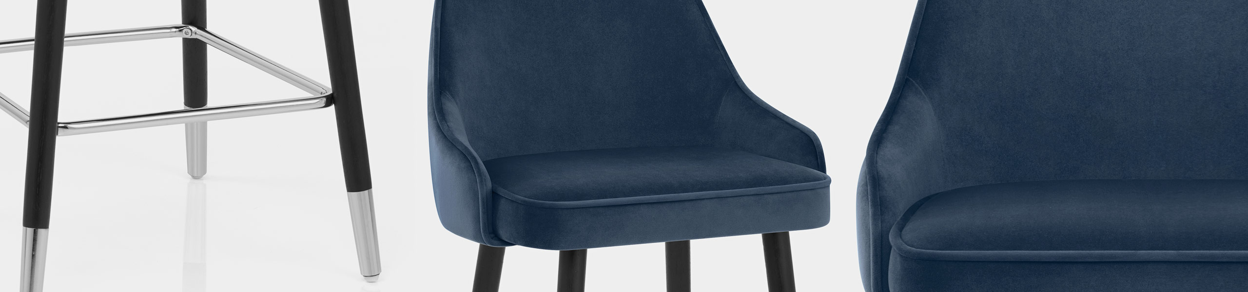 Glam Bar Stool Blue Velvet Video Banner