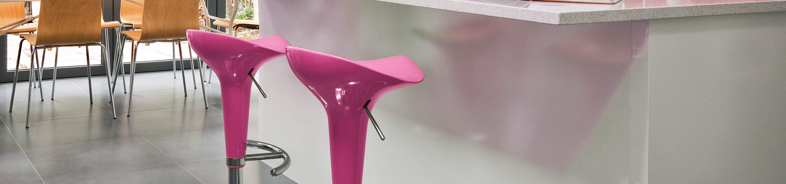 Gloss Coco Bar Stool Pink Video Banner