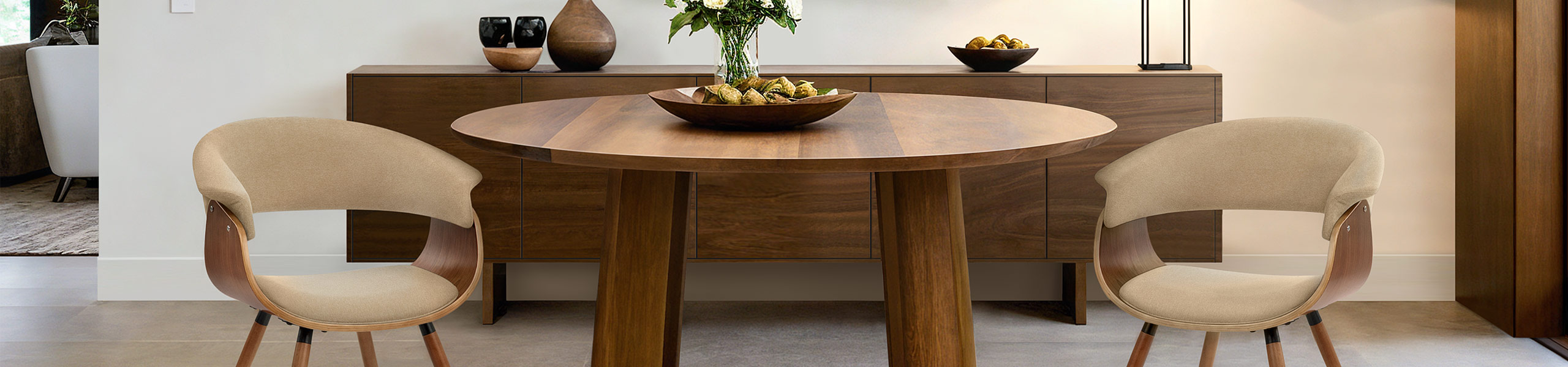 Grafton Dining Chair Walnut & Beige Video Banner