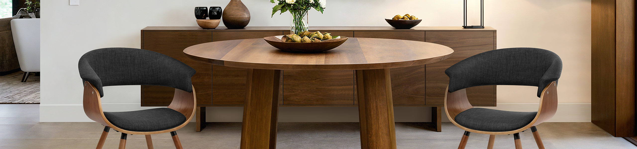 Grafton Dining Chair Walnut & Grey Video Banner