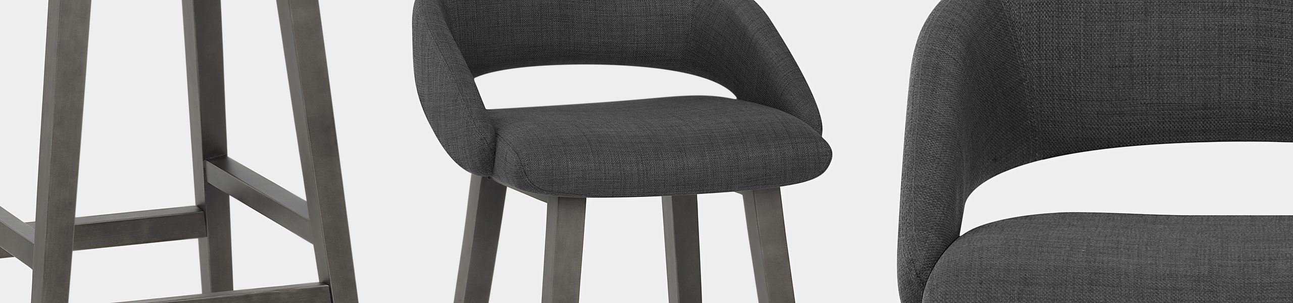 Halo Bar Stool Charcoal Fabric Video Banner
