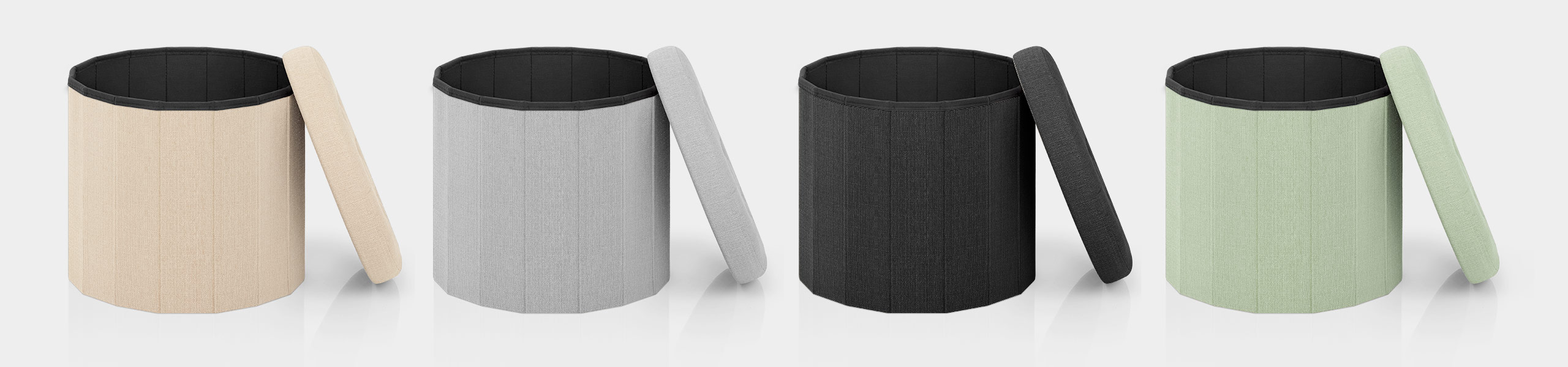 Hatton Foldaway Ottoman Grey Fabric Video Banner