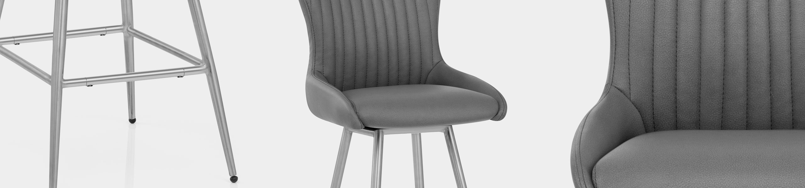 Hero Brushed Steel Stool Grey Video Banner